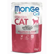Влажный корм MONGE CAT GRILL Sterilised телятина, 85 г