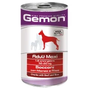 Вологий корм GEMON DOG WET Maxi Adult шматочки з яловичиною і рисом 1,25 кг