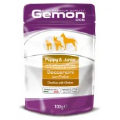Вологий корм GEMON DOG WET Puppy & Junior шматочки з куркою 0,1 кг