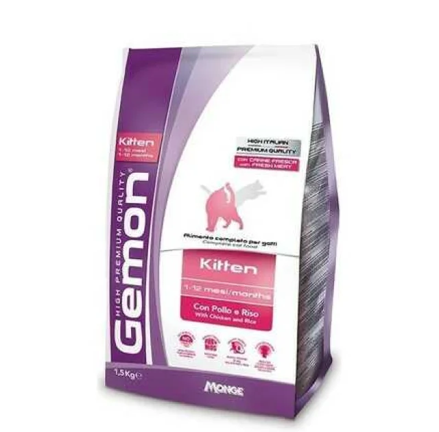 Сухой корм GEMON CAT  Kitten  курица с рисом 1,5 кг