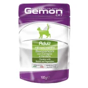Вологий корм GEMON CAT WET Adult шматочки з кроликом і овочами 0,1 кг
