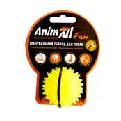 Игрушка AnimAll Fun мяч каштан для собак, 5 см, желтая Игрушка AnimAll Fun мяч каштан для собак, 5 см, желтая