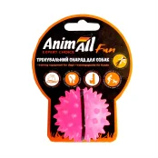 Игрушка AnimAll Fun мяч каштан для собак, 5 см, коралловая Игрушка AnimAll Fun мяч каштан для собак, 5 см, коралловая