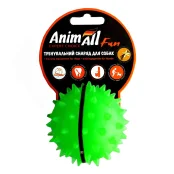 Игрушка AnimAll Fun мяч каштан для собак, 7 см, зеленая