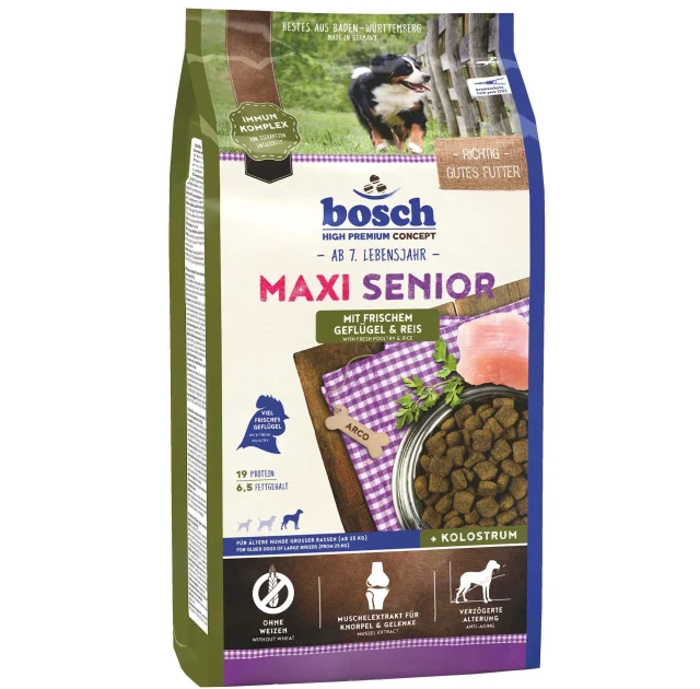 Сухий корм Bosch HPC Maxi Senior, птиця і рис, для собак, 12,5 кг