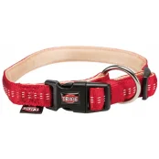 Ошейник Trixie Softline Elegance XS-S двухслойный, 25-35 см х 15 мм, красно-бежевый