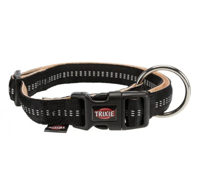 Нашийник Trixie Softline Elegance М-L двошаровий, 35-55 см х 20 мм, чорно-бежевий