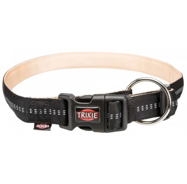 Ошейник Trixie Softline Elegance L-XL двухслойный, 40-65 см х 25 мм, черно-бежевый