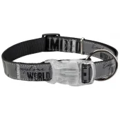 Нашийник Trixie Explore М-L світловідбиваючий, 35-55 см х 20 мм, чорно-сірий