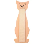 Дряпка Trixie в форме кота, для кошек, 21х56 см, бежевая