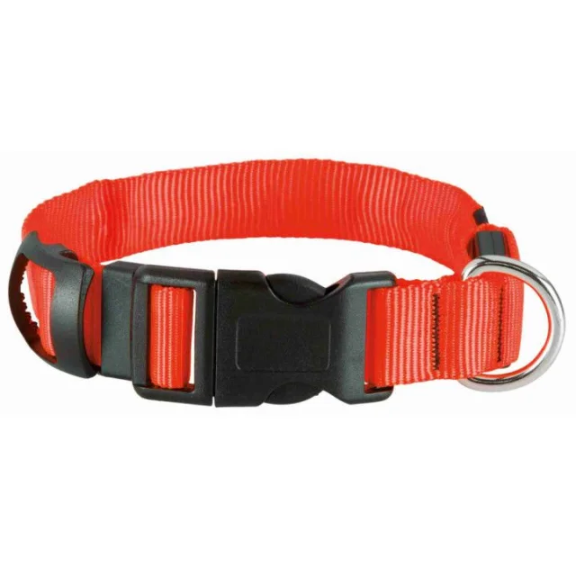 Ошейник Trixie Flash L-XL со светодиодом, 55-70 см х 25 мм, оранжевый