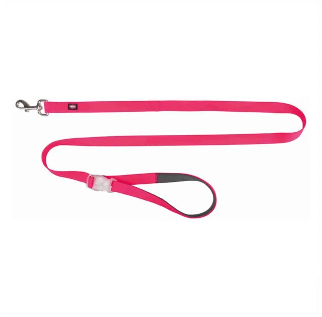 Поводок Trixie с пряжкой со встроенной вспышкой, USB, 1.20–1.80 м х 25 мм, розовый, неон