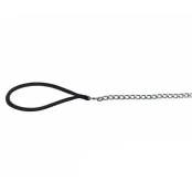 Повідець-ланцюг Trixie метал, з нейлонової чорною ручкою, для собак, 1 м х 4 мм