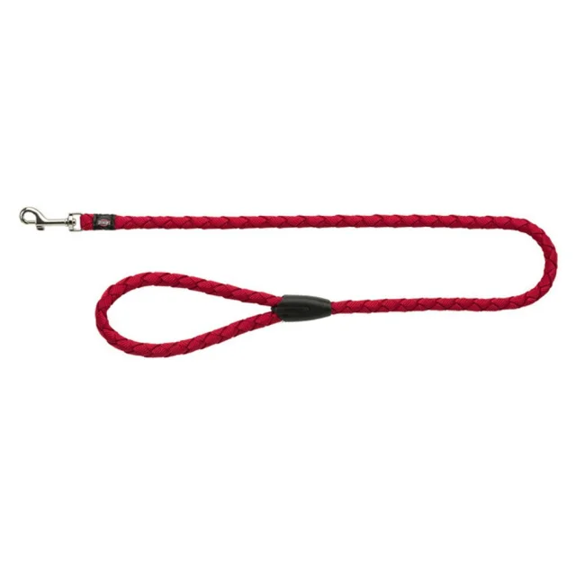 Поводок Trixie Cavo Lead для собак, плетёный, круглый, размер S-M, 1 м/12 мм, красный