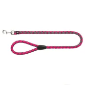 Повідець Trixie Cavo Lead для собак, плетений, круглий, розмір S-M, 1 м/12 мм, фуксія/графіт