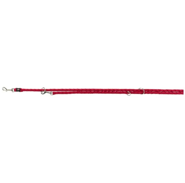 Поводок-перестёжка Trixie Cavo Adjustable Lead для собак, плетёный, круглый, размер L-XL, 2 м/18 мм, красный