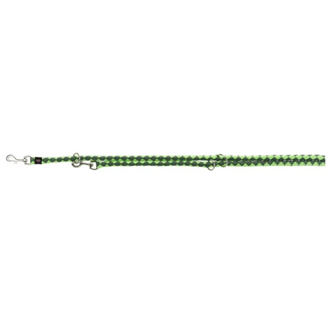 Поводок-перестёжка Trixie Cavo Adjustable Lead для собак, плетёный, круглый, размер L-XL, 2 м/18 мм, зелёный/салатовый