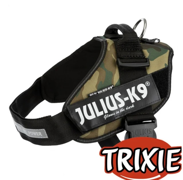 Шлея Trixie Julius-K9® IDC тренировочная, для щенков, 58-76 см х 40 мм, камуфляж