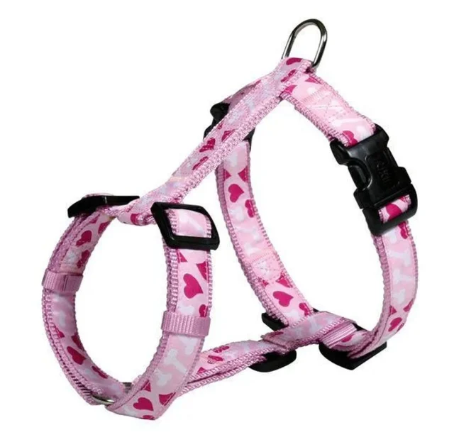 Шлея Trixie Rose Heart для собак, нейлон, 25-35 см х 10 мм, розовый