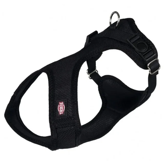 Шлея Trixie Comfort Soft S-M для собак, 35-60 см х 20 мм, черный