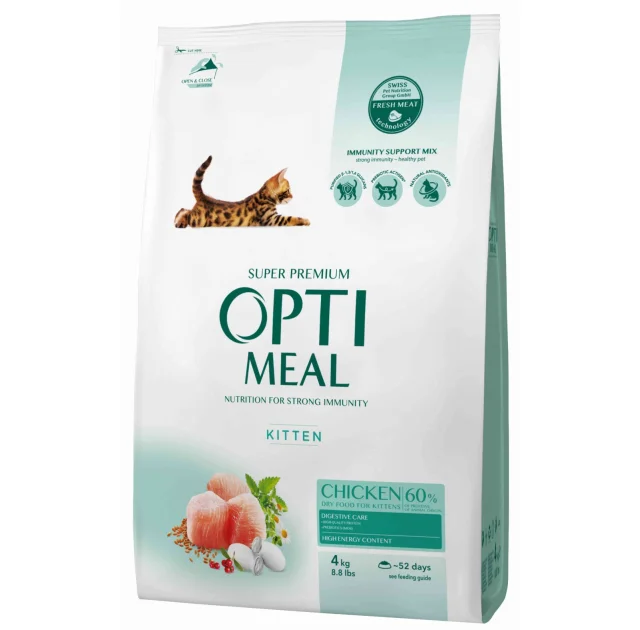 Сухой корм Optimeal для котят, с курицей, 4 кг