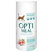 Сухой корм Optimeal для стерилизованных кошек и кастрированных котов, с индейкой и овсом, 650 г
