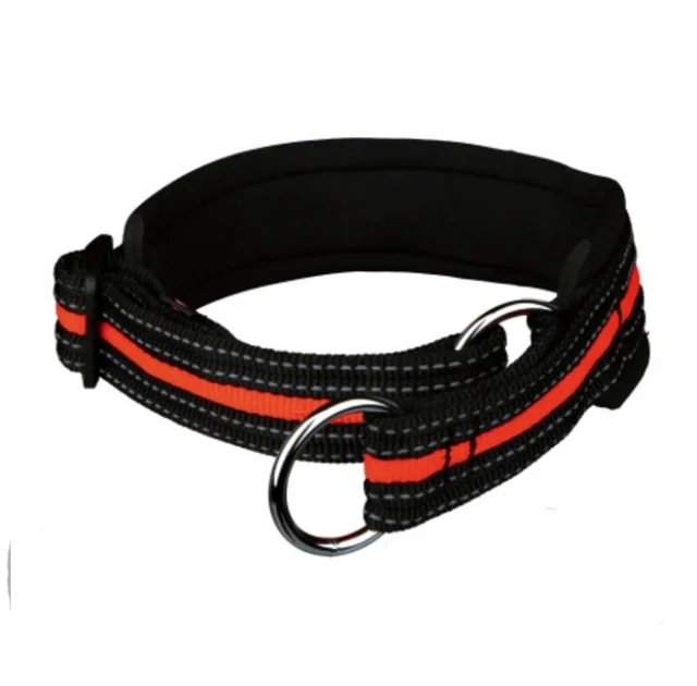 Ошейник-удавка Trixie Fusion для собак, нейлоновый, чёрно-оранжевый, 25 мм, 33–39 см