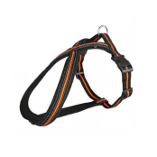 Шлея нейлоновая Trixie Fusion для собак, 60–90 см/23 мм, чёрная/оранжевая