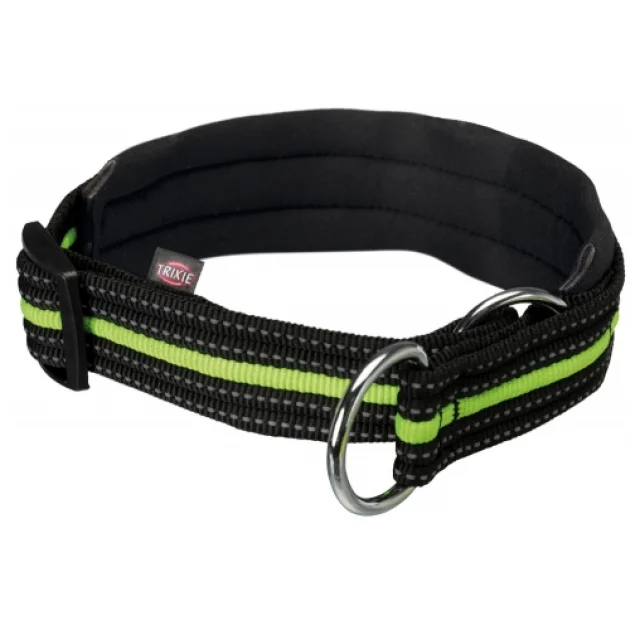 Ошейник-удавка Trixie Fusion для собак, чёрно-зелёный, 30 мм, 40–46 см