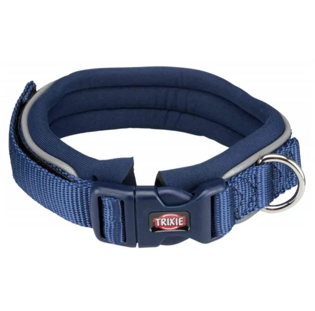 Ошейник Trixie Premium с неопреновой подкладкой для собак, размер M: 35–40 см/25 мм, индиго