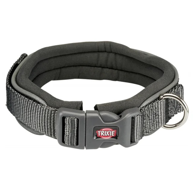 Ошейник Trixie Premium с неопреновой подкладкой для собак, размер L–XL: 55–61 см/30 мм, графит