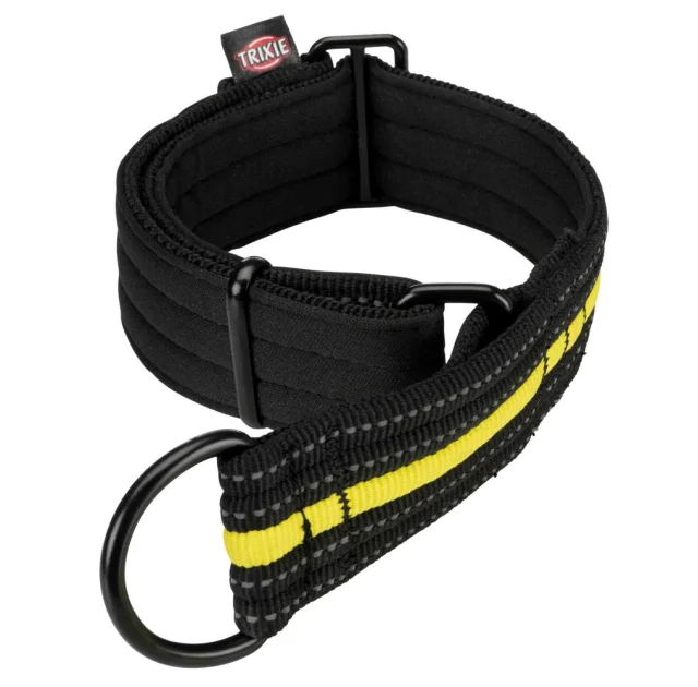 Ошейник-удавка Trixie Sporting Fusion для собак, размер M-L: 38–48 см/45 мм, черный/желтый