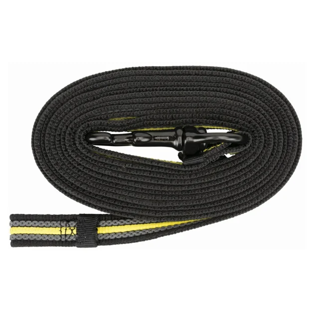 Повідець тросовий Trixie Fusion Sporting для тренувань собак, 3 м / 17 мм, чорний / жовтий