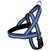 Шлея нейлоновая Trixie Fusion для собак, норвежская, 78–100 см/35 мм, синяя/зелёная