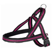 Шлея нейлоновая Trixie Fusion для собак, норвежская, 68–88 cм/25 мм, чёрная/розовая