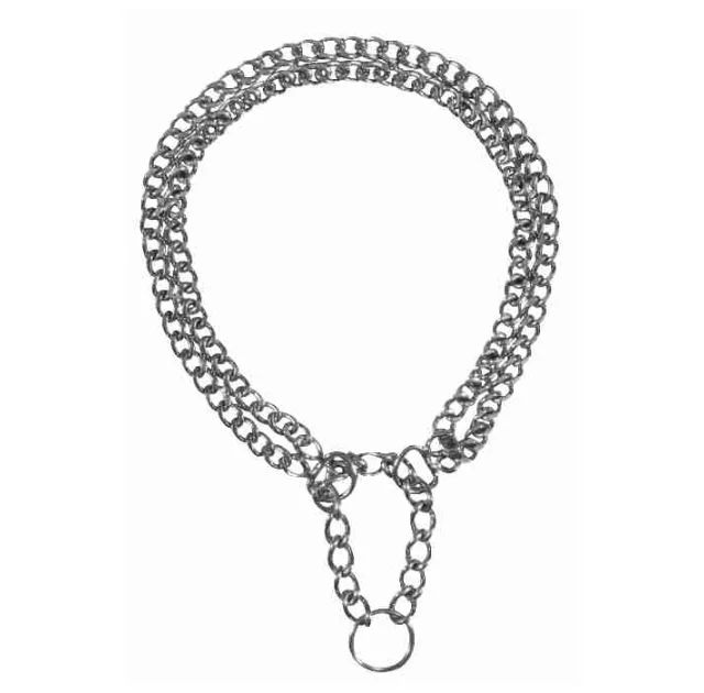 Цепь рывковая Trixie для собак, двойная, 2 мм, 35 см