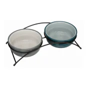 Миски на подставке Trixie для собак, металл, 2×1,6 л/20 см