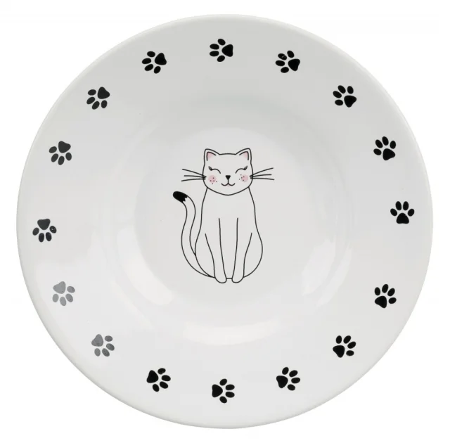Миска Trixie для коротконосі порід кішок, кераміка, біла, 0,2 л / 15 см
