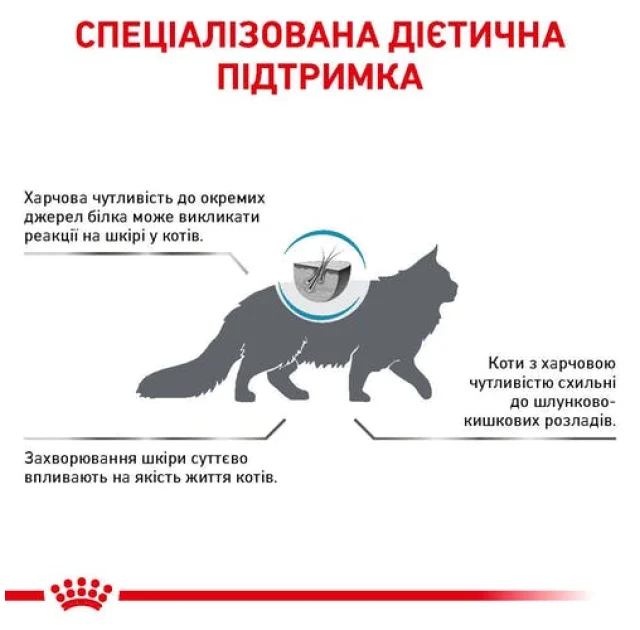 Сухий корм Royal Canin Skin & Coat при дерматозе і випаданні шерсті у котів, 1.5 кг