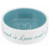 Миска Trixie Pet's Home для собак, керамика, кремовый/бирюза, 1,4 л/20 см