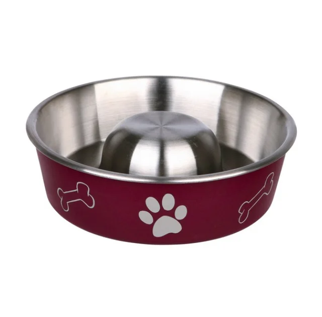 Миска Trixie Slow Feed для собак, сталь, 1 л, 21 см