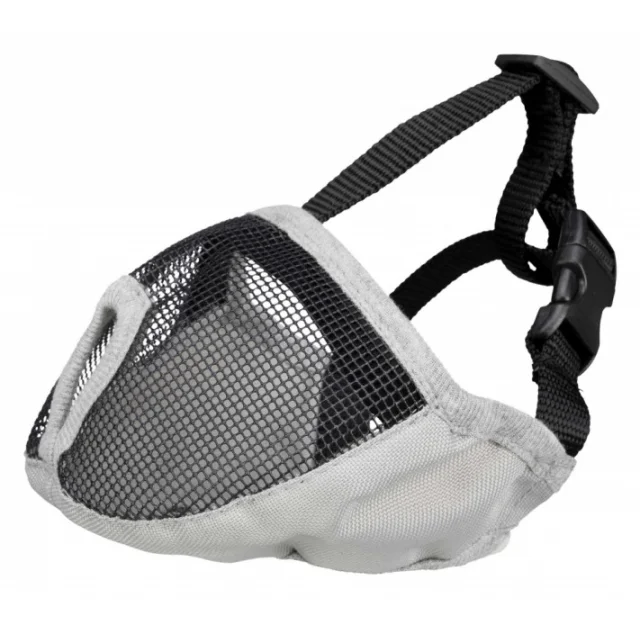 Намордник Trixie S для коротконосых собак, полиэстер, 23 см, серый