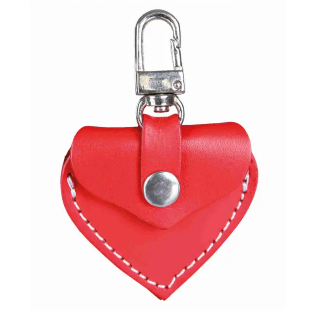 Брелок Trixie в формі серця, шкіра, 5.5х5 см, червоний