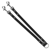 Двойной поводок Trixie Basic из кожи, для собак, 30 см х 13 мм, черный