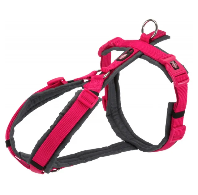 Шлея Trixie Premium Trekking Harness для собак, 36-44 см, 15 мм, размер S, фуксия-графит