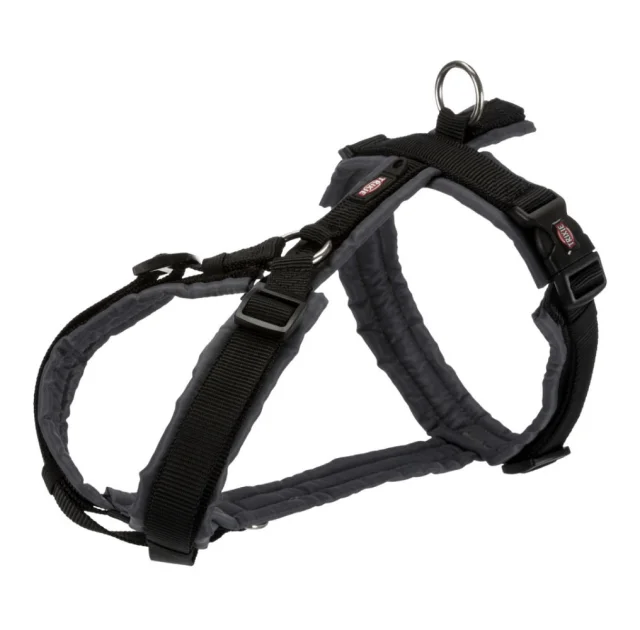 Шлея Trixie Premium Trekking Harness для собак, 44-53 см, 20 мм, размер S-M, черный-графит