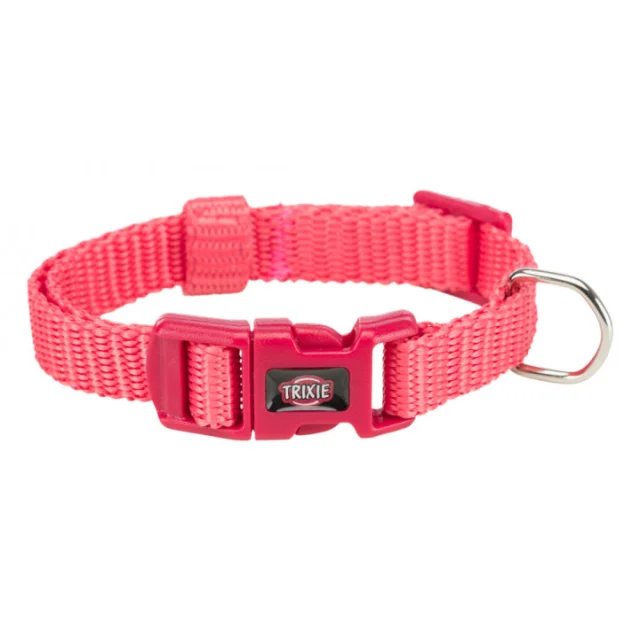 Ошейник Trixie Premium для собак, нейлон, размер XXS-XS, коралловый, 10 мм, 15-25 см