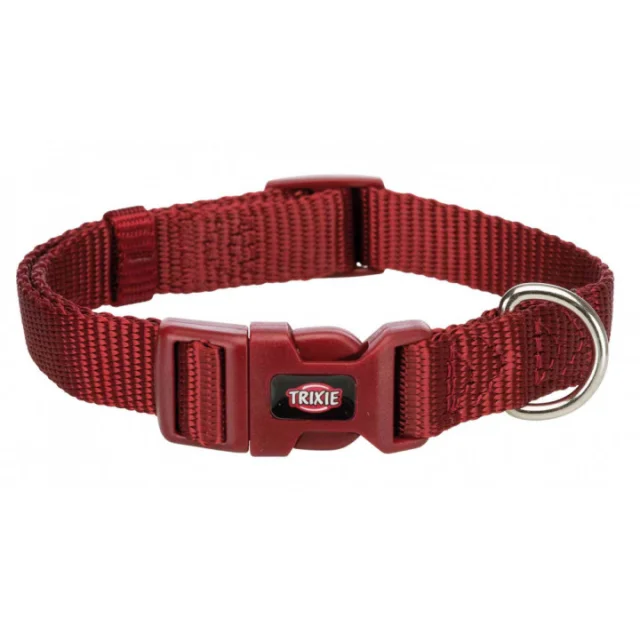 Ошейник Trixie Premium для собак, 25-40 см х 15 мм, S, бордовый