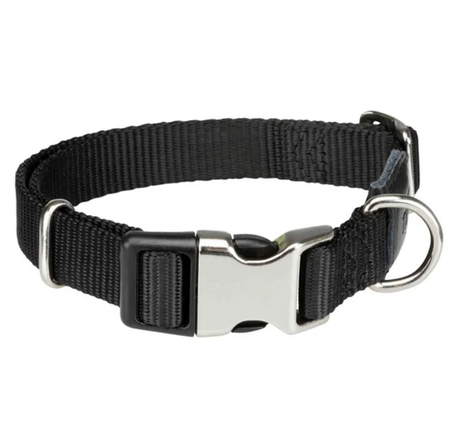 Ошейник Trixie Premium для собак, 28-40 см х 15 мм, S-M, черный