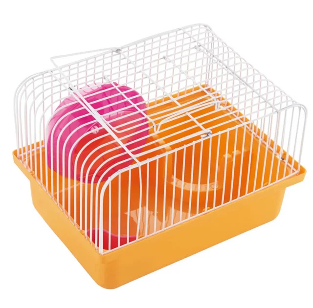 Клетка AnimAll Cube для хомяка 23.2x17х12 см, оранжевая